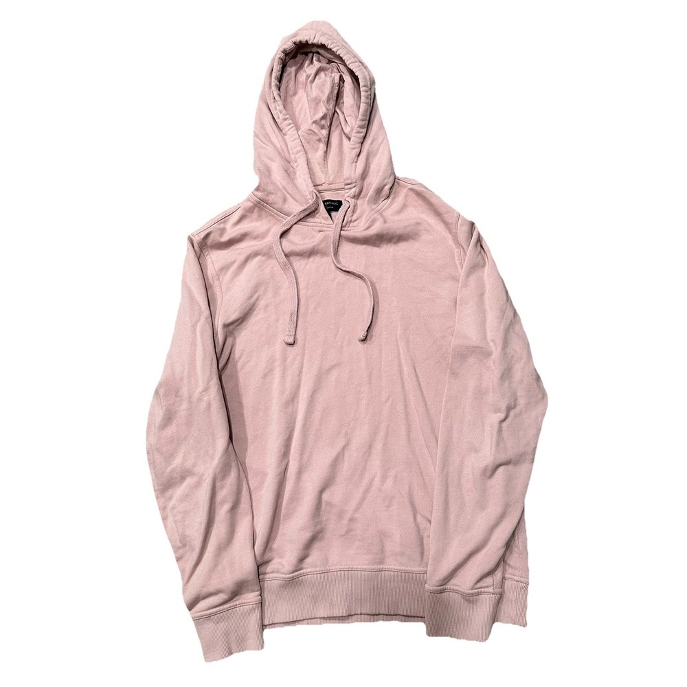 Banana Republic Hoodie Men's Medium Salmon Organic Cotton Heavyweight Hoodie - Picture 2 of 11